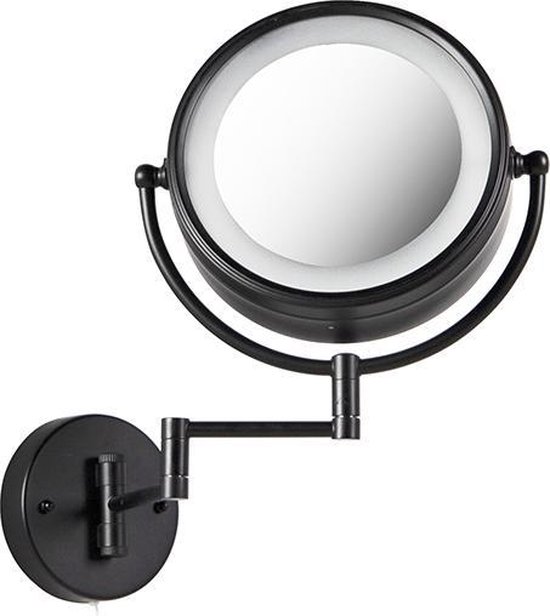 QAZQA vicino - Moderne Scheer- en Make Up spiegel verlichting voor binnen voor badkamer - 2 lichts - L 385 mm - Zwart -