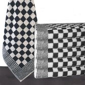 Keukendoek zwart / wit 100% katoenen badstof | set van 6 stuks | 50x50cm