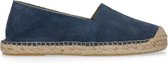 Manfield - Dames - Suède espadrille blauw - Maat 37