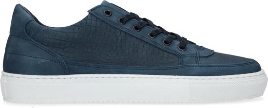 Donkerblauwe sneakers met witte zool - Heren | MANFIELD