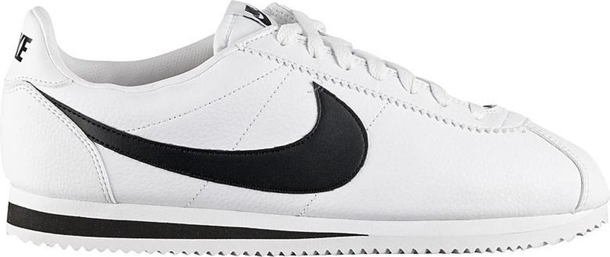 Nike Classic Cortez Leather Sportschoenen - Maat 45 - Mannen - wit/zwart |  bol