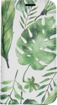 Design Softcase Booktype iPhone 11 hoesje - Monstera Leafs