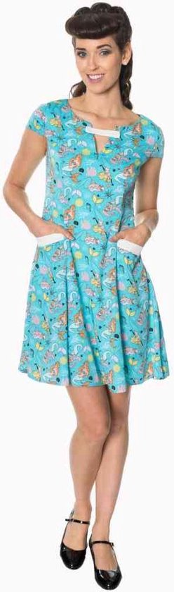 Robe courte Dancing Days -XS- HERITAGE Bleu