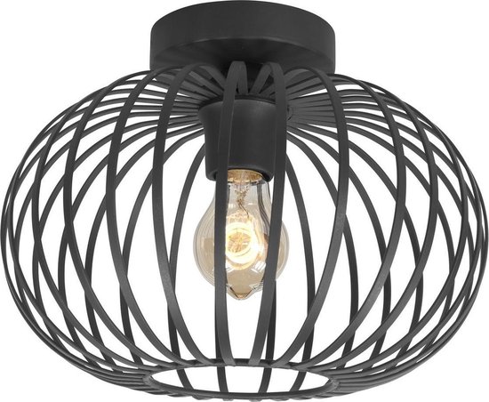 Plafondlamp Bolato Zwart 30cm | bol.com