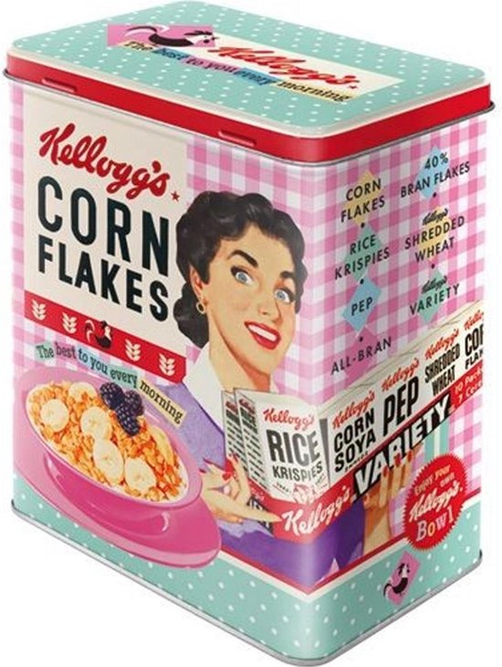 bol.com | Kellogg's Cornflakes Happy Hostess Tinnen Blik