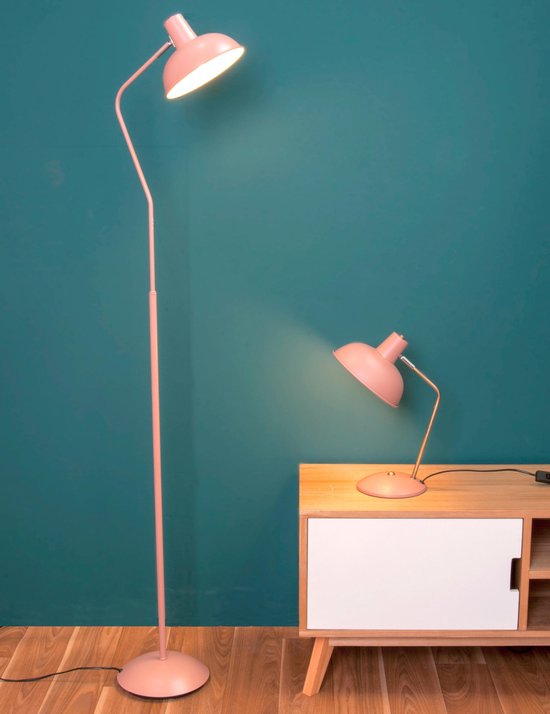Oud roze retro staande lamp Leitmotiv Hood | bol.com