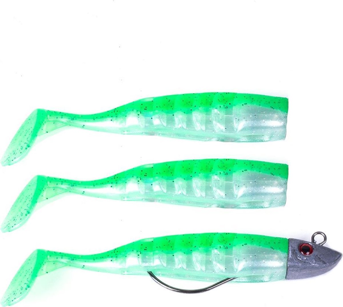 DLT Soft Invasion - Shad - Green - 13gr - 9cm - Wit