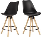 Set van 2 Dry barstoel counterstoel, zwart.