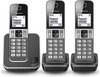Panasonic KX-TGD313NLG Vaste Telefoons 3 Stuks Zwart/Zilver