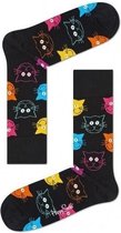Happy Socks Cat Sokken - Zwart/Multi - Maat 41-46