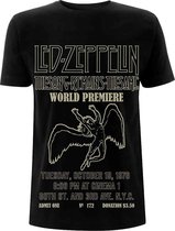 Led Zeppelin - TSRTS World Premier Heren T-shirt - XL - Zwart