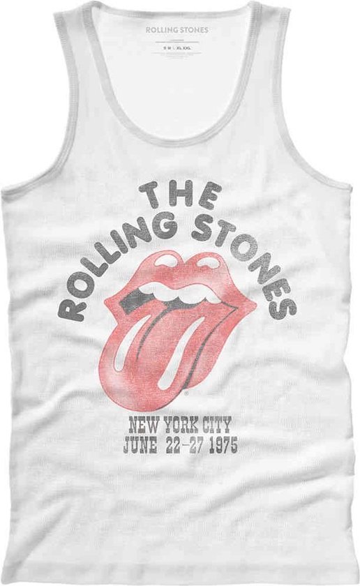 Chemise sans manches Rolling Stones -XL- NYC '75 Blanc | bol.com
