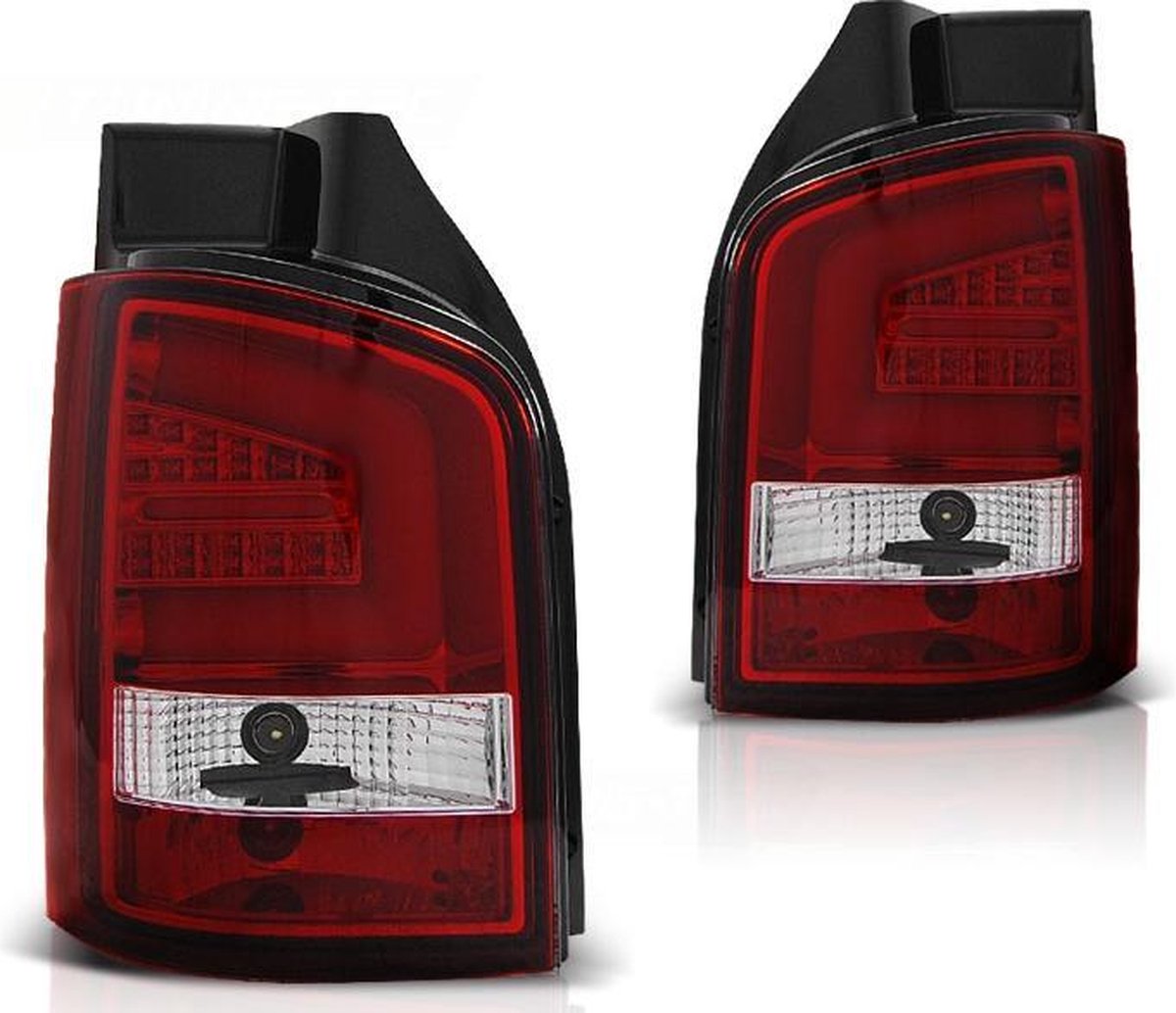 Achterlichten VW T5 04 10-15 ROOD HELDER LED STRIP