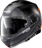 Nolan N100-5 Plus Distinctive 26 Flat Lava Grey Orange Systeemhelm - Motorhelm - Maat XL