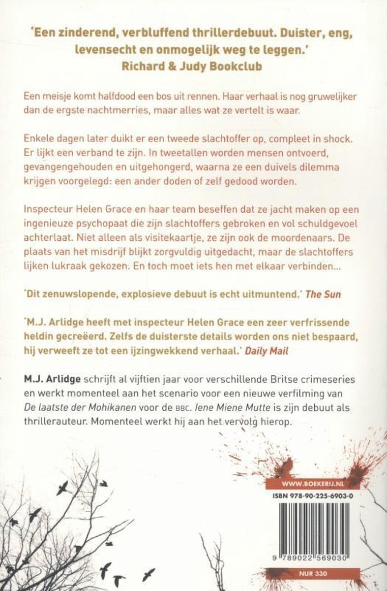 Helen Grace 1 - Iene Miene Mutte - back cover