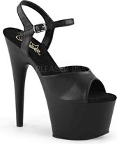 Pleaser - ADORE-709 Sandaal met enkelband, Paaldans schoenen - Paaldans schoenen - 38 Shoes - Zwart