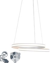 QAZQA rowan - Moderne LED Hanglamp - 1 lichts - Ø 550 mm - Wit - Woonkamer | Slaapkamer | Keuken