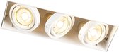 QAZQA oneon trimless - Design Inbouwspot - 3 lichts - L 269 mm - Wit -  Woonkamer | Slaapkamer | Keuken