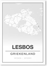 Poster/plattegrond LESBOS - A4