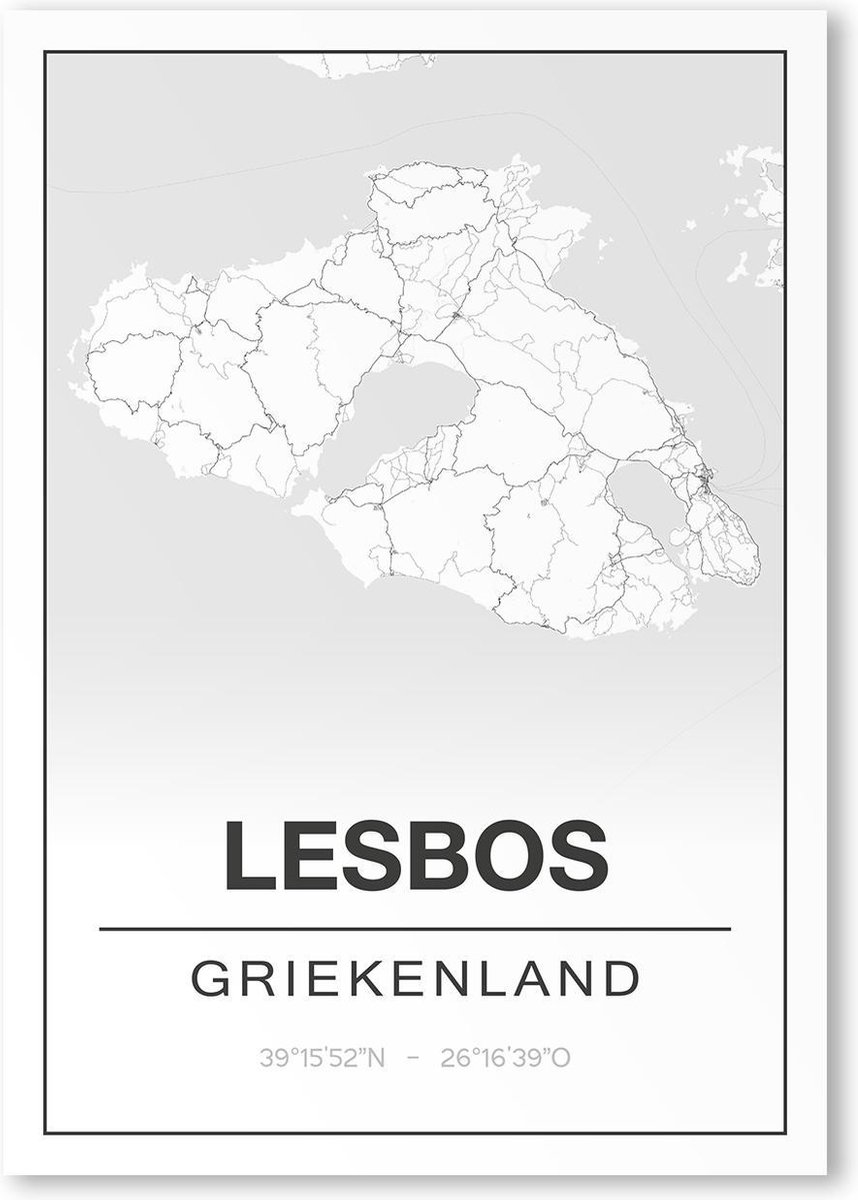 Poster/plattegrond LESBOS - A4