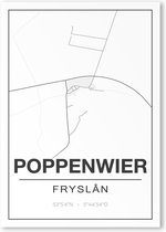 Poster/plattegrond POPPENWIER - A4