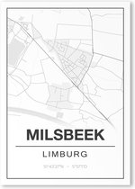 Poster/plattegrond MILSBEEK - 30x40cm