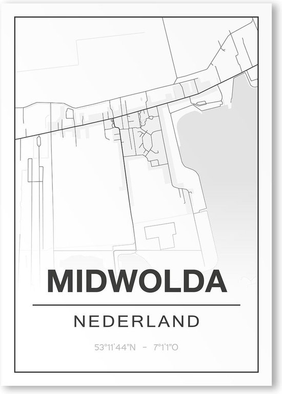 Poster/plattegrond MIDWOLDA - 30x40cm