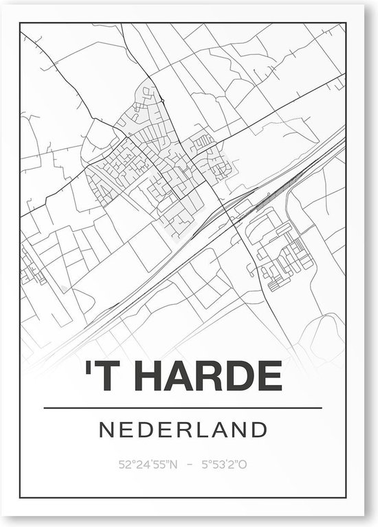 Poster/plattegrond T HARDE - A4