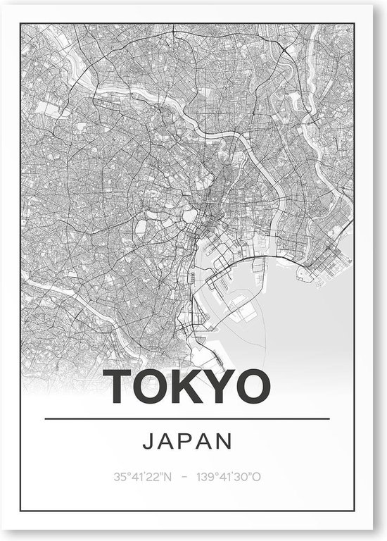 Poster/plattegrond TOKYO - A4