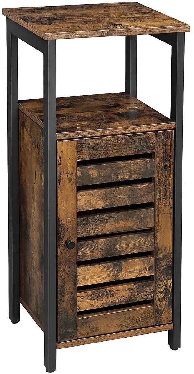 MrMarketplace Opbergkast - Staande Kast - Industrieel - Zijkast - 37 x 30 x 81 cm - Rustiek Bruin