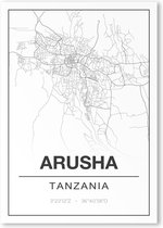 Poster/plattegrond ARUSHA - 30x40cm