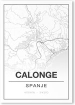 Poster/plattegrond CALONGE - 30x40cm