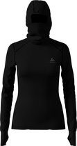 Odlo Warm Blouse Lange Mouwen met Gezichtsmasker Dames, black Maat XL