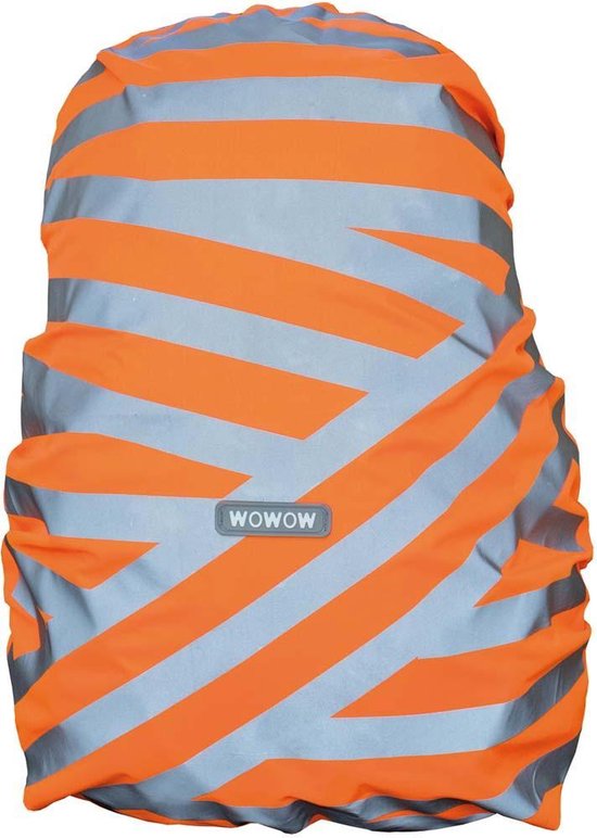 Wowow Bag cover Berlin  Oranje - Waterdichte regencover rugzak - boekentas met reflectie - 25L