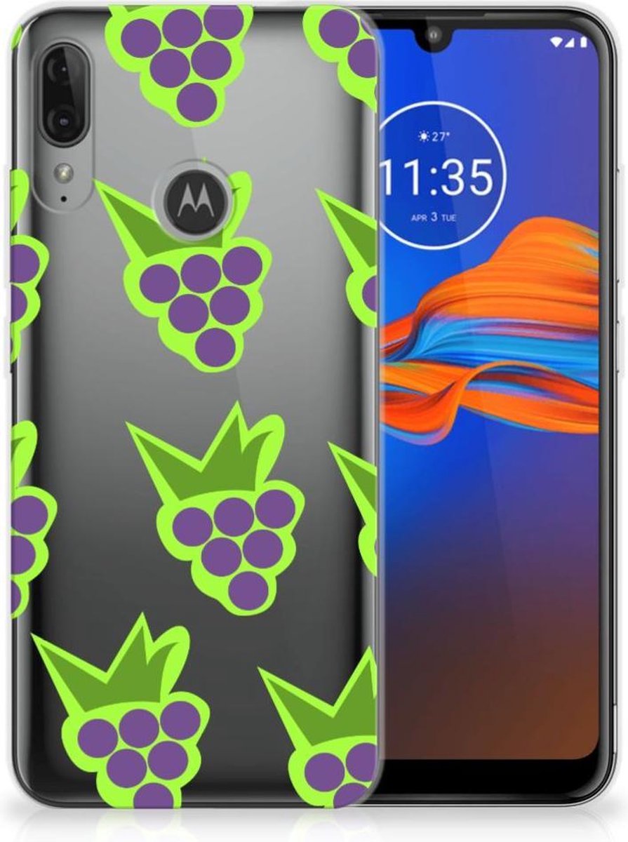 Motorola Moto E6 Plus Siliconen Case Druiven