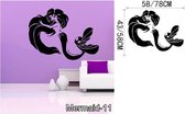 3D Sticker Decoratie Zeemeermin Princess Home Room Decor Window PVC Muursticker Poster DIY Verwijderbare decors Plafond Meisjeskamer Stickers - Mermaid11 / Large