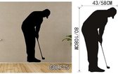 3D Sticker Decoratie Playing Golf Vinyl Wall Stickers  Vinyl Decals Living Room Wall Art Mural Modern Style Interior Design Home Decor - GOLF5 / Large