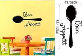 3D Sticker Decoratie Nieuwe Bon Appetit Voedsel Muurstickers Keuken Kamer Decoratie DIY Vinyl Adesivo De Paredes Posters Behang Thuis Decals Art - Bon9 / Small