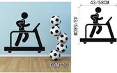 3D Sticker Decoratie Fitness Gym Wall Decal Vinyl Wall Sticker Sport Home Mural Art Home Decor - GYM13 / Large
