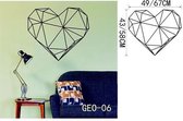3D Sticker Decoratie Diamantvorm Geometrie Vinyl Decals Geometrische muursticker Modern verwijderbaar decor voor woonkamer - GEO6 / Large