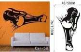 3D Sticker Decoratie Hoge kwaliteit Modern interieur Luxe oude auto muursticker Vinyl zelfklevende transport Race auto sticker voor Sofa achtergrond - Car58 / Large