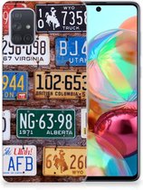 Siliconen Hoesje met foto Geschikt voor Geschikt voor Samsung Galaxy A71 Kentekenplaten