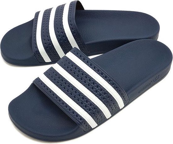adidas Adilette Heren Slippers - Adiblue/White/Adiblue - Maat 38 | bol.com