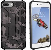 Colorfone iPhone SE 2020 - 8 - 7 - 6 Hoesje Transparant Zwart - Army