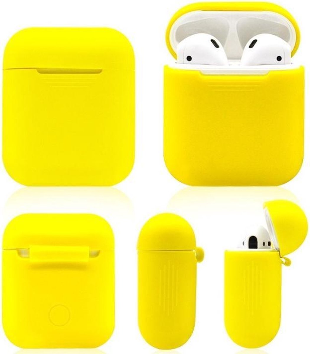 Air pod case voor Apple geel Earpods Draadloze Oortjes Case Airpods Case Airpods...