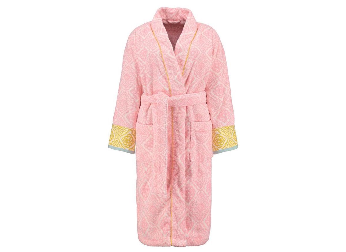 Pip Studio badjas Jacquard Check roze - M