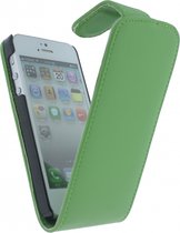 Xccess Leather Flip Case Apple iPhone 5 Green