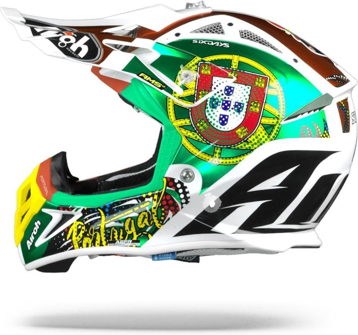 Casque Motocross Airoh Aviator 2.3 Six Days 2020 Portugal - Casque de moto  - Taille S. | bol.com