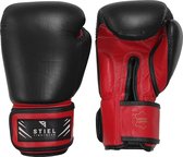 Stiel Pro Bokshandschoenen - Leer - Zwart met rood - 12 oz.