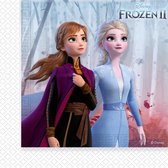 40x Disney Frozen 2 themafeest servetten 33 x 33 cm papier - Kinderfeestje papieren wegwerp tafeldecoraties